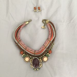 Short Necklace with earrings